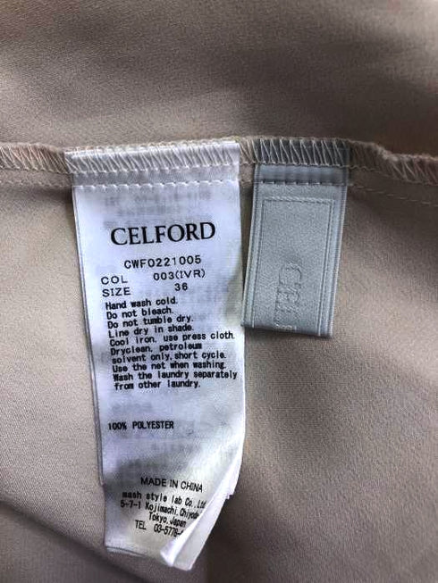 セルフォード CELFORD 22SS ハンカチヘムサテンワンピース レディース 36