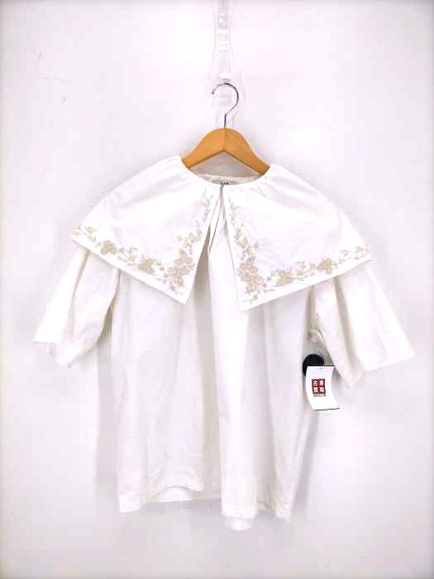 クラネ CLANE BIG COLLAR EMBROIDERY TOPS レディース JPN:1