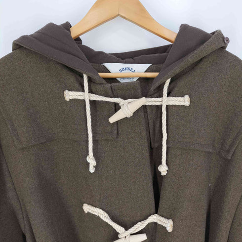 サンシー SUNSEA フーデッド ロングダッフルコート メンズ