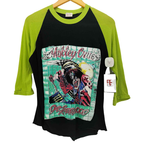 MOTLEY CRUE DR.FEELGOOD プリント ラグランTシャツ TASTYボディ ©1989 メンズ import:M