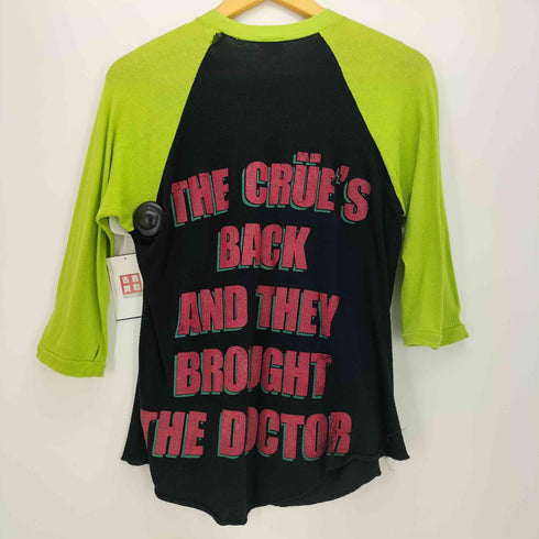 MOTLEY CRUE DR.FEELGOOD プリント ラグランTシャツ TASTYボディ ©1989 メンズ import:M