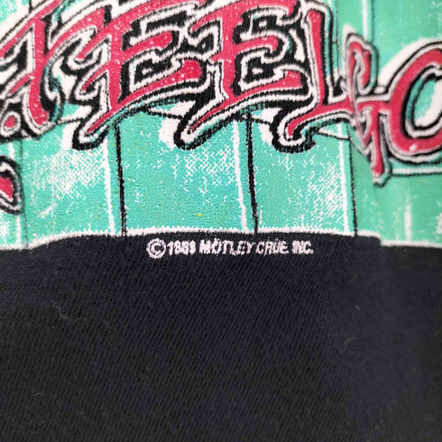MOTLEY CRUE DR.FEELGOOD プリント ラグランTシャツ TASTYボディ ©1989 メンズ import:M
