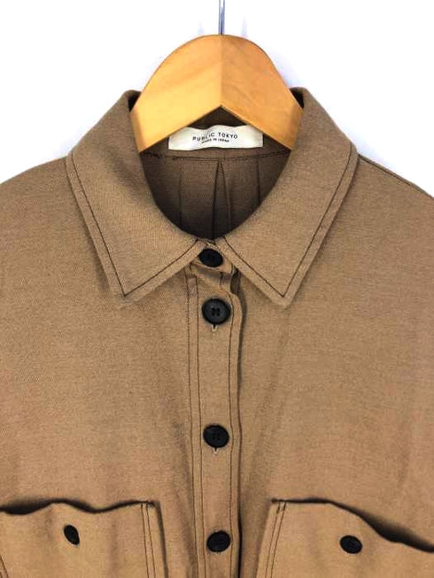 パブリックトウキョウ PUBLIC TOKYO 20AW ウールロングシャツ レディース FREE