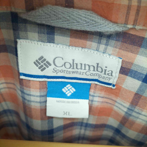 コロンビア Columbia コットンツイル チェックボタンダウンシャツ メンズ JPN:XL