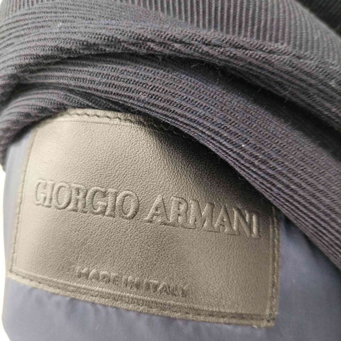 ジョルジオアルマーニ Giorgio Armani 19SS VELVET DOUBLE COAT 黒ラベル ベルベット切替 ダブルオーバーサイズトレンチコート メンズ import:M