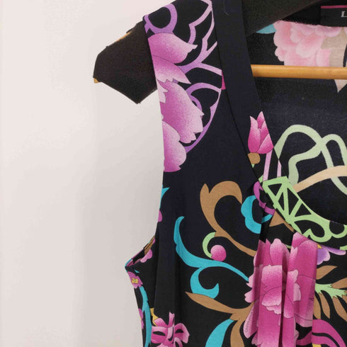 LEONARD FASHION 花柄 ノースリーブタックワンピース レディース JPN:M