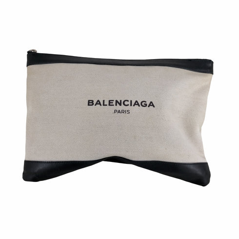 バレンシアガパリス BALENCIAGA PARIS ネイビークリップ クラッチバッグ メンズ