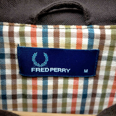 フレッドペリー FRED PERRY ロゴ刺繍 裏地チェック ウールハミルトンジャケット メンズ JPN:M