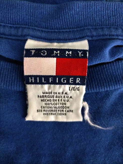 トミーヒルフィガー TOMMY HILFIGER USA製 volleyball クルーネックTシャツ メンズ L