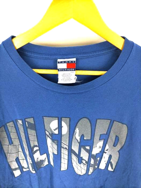 トミーヒルフィガー TOMMY HILFIGER USA製 volleyball クルーネックTシャツ メンズ L