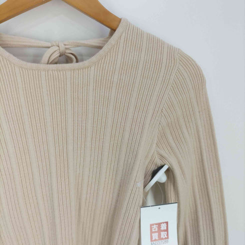 トゥーザシー To the sea ランダムリブバックオープンニットトップス レディース FREE SIZE