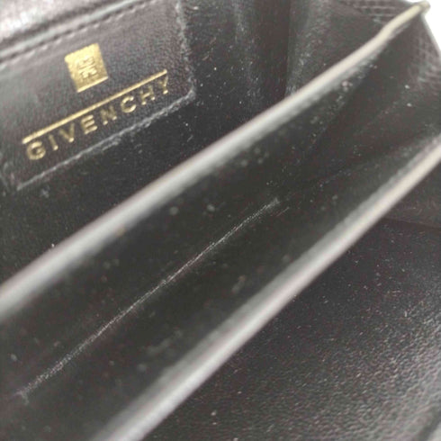 ジバンシィ GIVENCHY がま口 ロゴ刻印 レザー 二つ折り財布 レディース