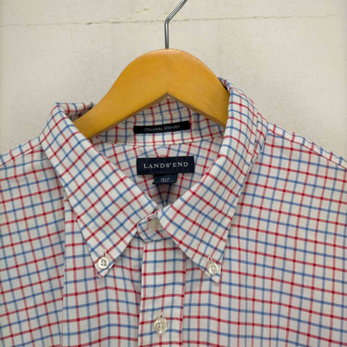 ランズエンド LANDS END チェック柄ボタンダウンシャツ メンズ 18 1/2