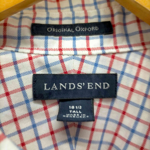ランズエンド LANDS END チェック柄ボタンダウンシャツ メンズ 18 1/2