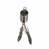 ナバホ NAVAJO 作者Garlands jewelry in Sedona Arizona OLDPAWN ターコイズフェザーネックレス メンズ