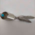 ナバホ NAVAJO 作者Garlands jewelry in Sedona Arizona OLDPAWN ターコイズフェザーネックレス メンズ