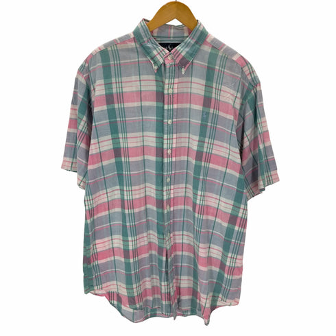 ラルフローレン RALPH LAUREN マドラスチェックボタンダウンシャツ メンズ JPN:L