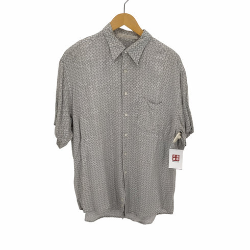 ペリーエリス PERRY ELLIS 総柄レーヨンS/Sシャツ メンズ import:L