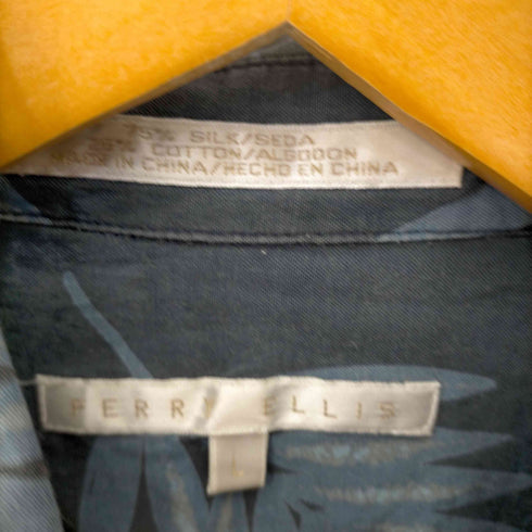 ペリーエリス PERRY ELLIS シルクコットンアロハシャツ メンズ import:L