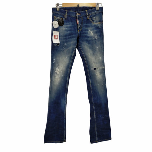 ディースクエアード DSQUARED2 TWIN PACK STRAIGHT LEG SHARPEI ダメージ ストレッチ ジーンズ メンズ JPN:44