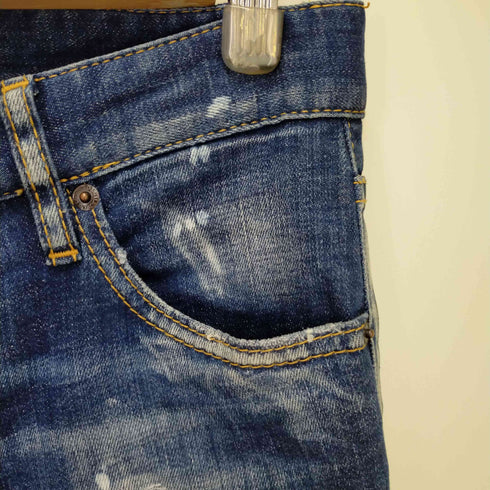 ディースクエアード DSQUARED2 TWIN PACK STRAIGHT LEG SHARPEI ダメージ ストレッチ ジーンズ メンズ JPN:44