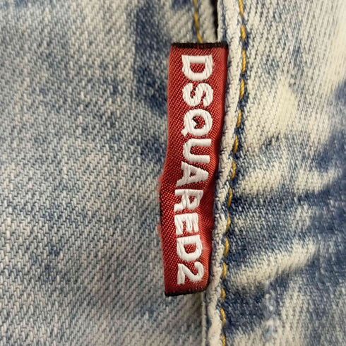 ディースクエアード DSQUARED2 ダメージ加工 デニムショートパンツ タタキリペア メンズ JPN:44