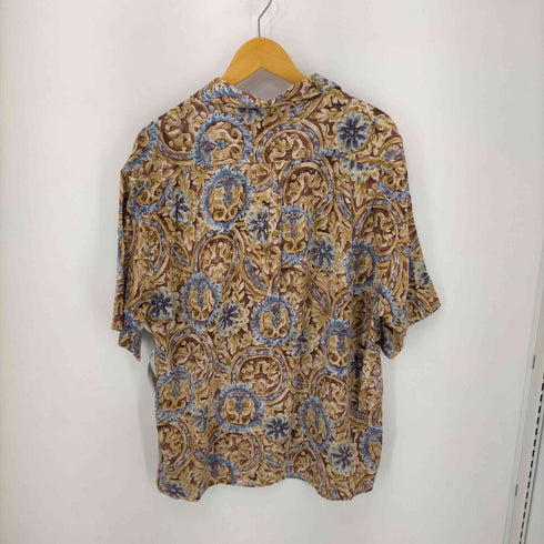 バレンティノウオモ VALENTINO UOMO レーヨンシルク 総柄オープンカラーシャツ メンズ import:L