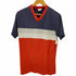 アディダス adidas 80S USA製 白タグ Vネック 切替 ロゴプリント Tシャツ メンズ import:M