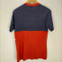 アディダス adidas 80S USA製 白タグ Vネック 切替 ロゴプリント Tシャツ メンズ import:M