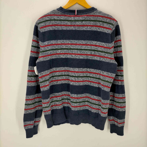 トミーヒルフィガー TOMMY HILFIGER マルチカラー ボーダー コットンニット メンズ L