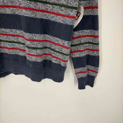 トミーヒルフィガー TOMMY HILFIGER マルチカラー ボーダー コットンニット メンズ L