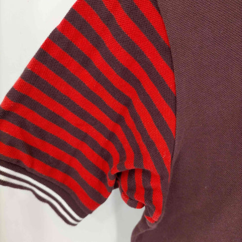アベイシングエイプ A BATHING APE CLASSICS ボーダーパターン切り替えS/Sポロシャツ メンズ JPN:S