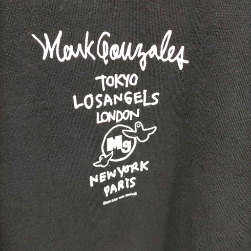マークゴンザレス Mark Gonzales 裏起毛オーバーサイズ サガラ刺繍 BIGロゴ クルースウェット】 メンズ JPN:M