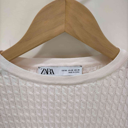 ザラ ZARA 袖ボタンクルーネックニット レディース import:XS