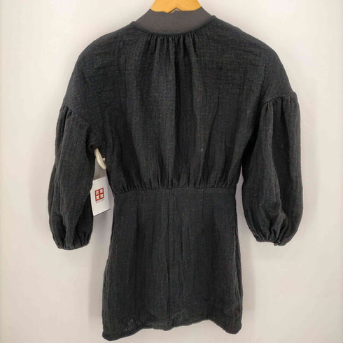 ザラ ZARA フロントボタンパフスリーブブラウス レディース import:XS