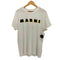 マルニ MARNI 23SS ホワイト3D MARNIプリント コットンTシャツ メンズ 46