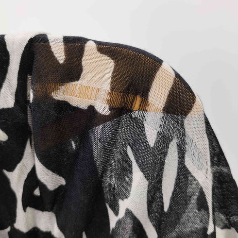 マックスマーラ MAX MARA MADE IN ITALY 白タグ レーヨンポリ総柄ワンピース レディース EUR:42