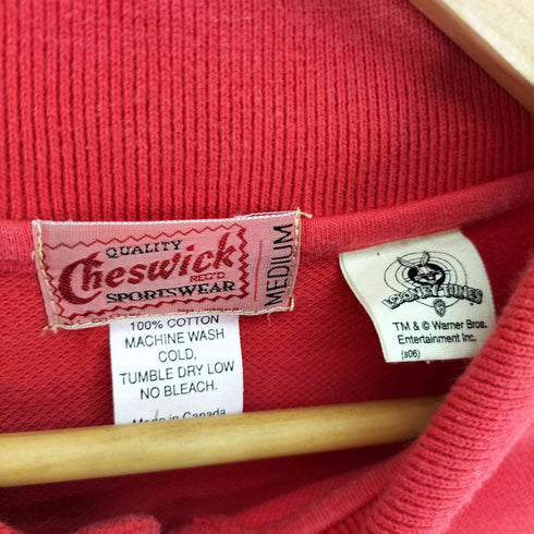 チェスウィック Cheswick カナダ製 キャラクター ワッペン 鹿の子 ポロ シャツ メンズ import:M
