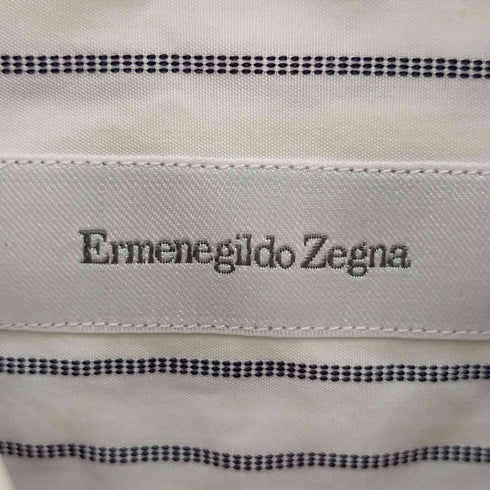 エルメネジルドゼニア ERMENEGILDO ZEGNA BD半袖ストライプシャツ マチあり メンズ M