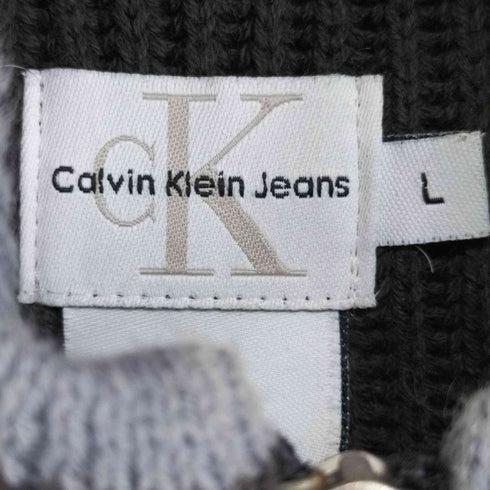 シーケーカルバンクライン ck Calvin Klein USA製 コットンジップニット メンズ L