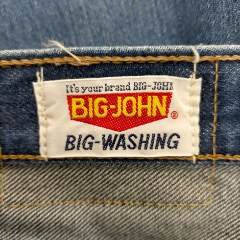 ビッグジョン BIG JOHN TALON ZIP BIG-WASHING ストレートデニムパンツ メンズ US:32-33