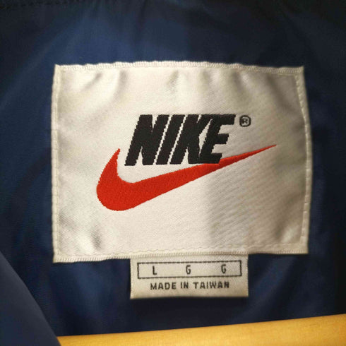 ナイキ NIKE 90S 銀タグ センターロゴ ジップアップ ナイロン ジャケット メンズ import:L