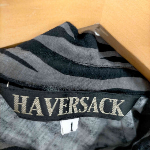ハバーサック HAVERSACK ゼブラプリント ボリュームスリーブブラウス レディース JPN:1