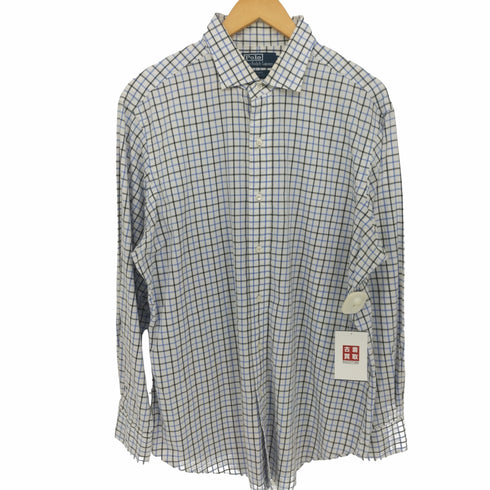 ポロバイラルフローレン Polo by RALPH LAUREN ESTATE CLASSIC FIT チェック ホリゾンタルカラー L/S シャツ メンズ 43-86