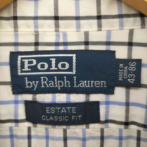 ポロバイラルフローレン Polo by RALPH LAUREN ESTATE CLASSIC FIT チェック ホリゾンタルカラー L/S シャツ メンズ 43-86
