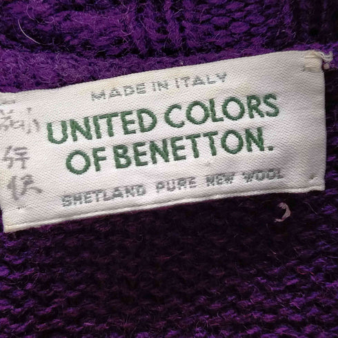 ユナイテッドカラーズオブベネトン UNITED COLORS OF BENETTON 00S ITALY 総柄 ハイネック ニット メンズ