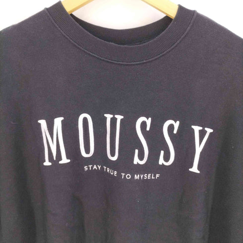 マウジー moussy ロゴ刺繍 ビックシルエットスウェット レディース FREE