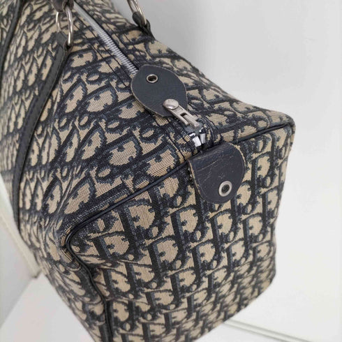 ディオール Dior BAGAGES フランス製 トロッター キャンバスボストンバッグ レディース
