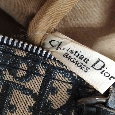 ディオール Dior BAGAGES フランス製 トロッター キャンバスボストンバッグ レディース