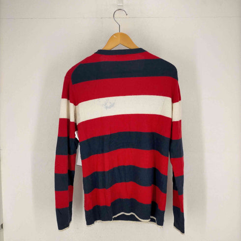 バーバリーブラックレーベル BURBERRY BLACK LABEL フロントロゴ ボーダーウールナイロンニット メンズ JPN:2